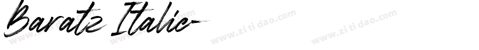 Baratz Italic字体转换